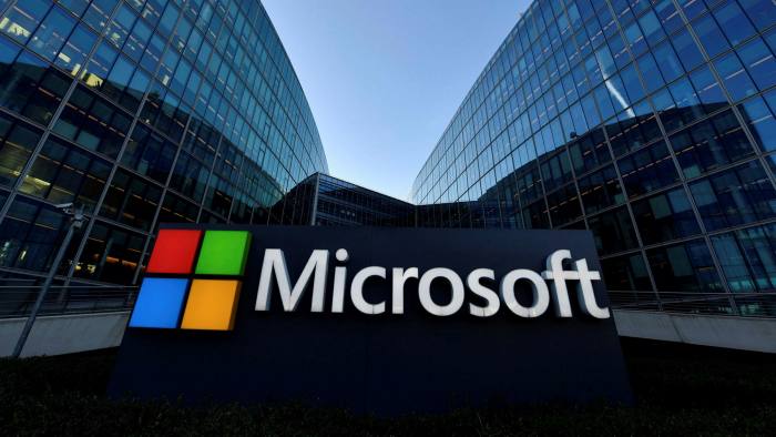 Microsoft reported a record net profit and revenue